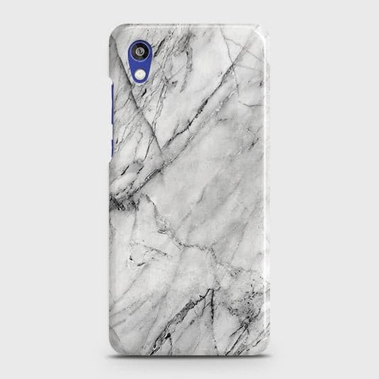 Huawei Honor 8S Cover - Matte Finish - Trendy White Floor Marble Printed Hard Case with Life Time Colors Guarantee - D2