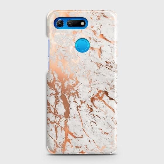 Huawei Honor View 20 Cover - In Chic Rose Gold Chrome Style Printed Hard Case with Life Time Colors Guarantee
