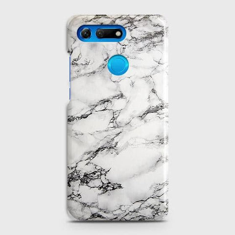 Huawei Honor View 20 Cover - Matte Finish - Trendy Mysterious White Marble Printed Hard Case with Life Time Colors Guarantee