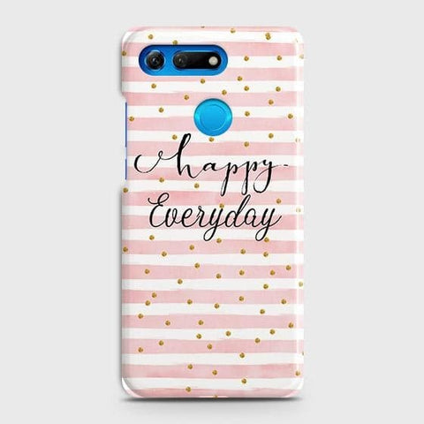 Huawei Honor View 20 Cover - Trendy Happy Everyday Printed Hard Case with Life Time Colors Guarantee