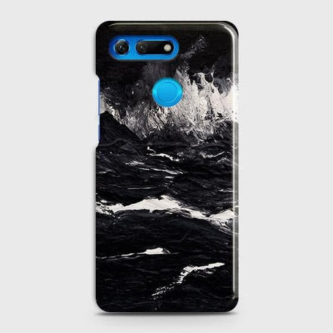 Huawei Honor View 20 Cover - Black Ocean Marble Trendy Printed Hard Case with Life Time Colors Guarantee
