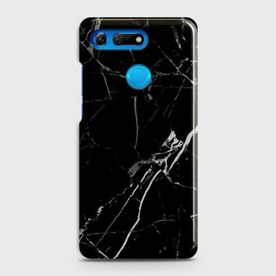 Huawei Honor View 20 Cover - Black Modern Classic Marble Printed Hard Case with Life Time Colors Guarantee