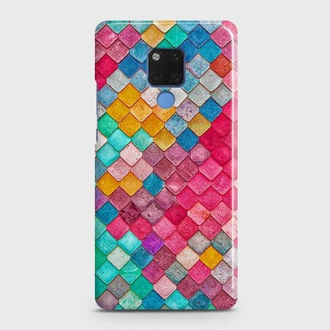 Huawei Mate 20 Cover - Chic Colorful Mermaid Printed Hard Case with Life Time Colors Guarantee