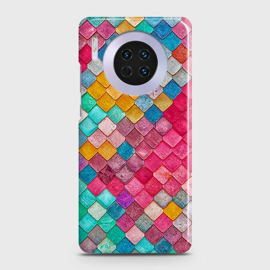 Huawei Mate 30 Cover - Chic Colorful Mermaid Printed Hard Case with Life Time Colors Guarantee