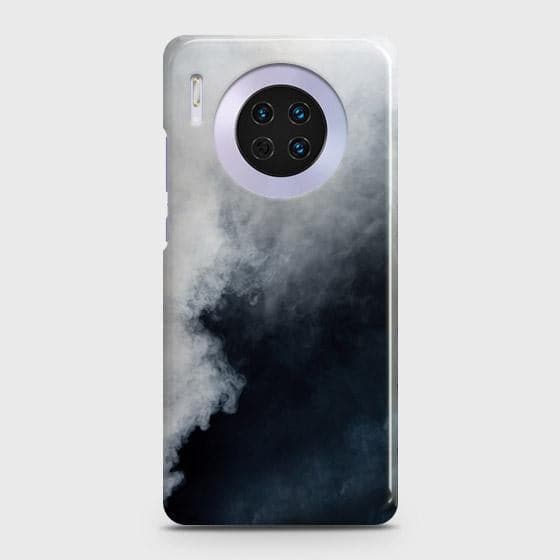 Huawei Mate 30 Cover - Matte Finish - Trendy Misty White and Black Marble Printed Hard Case with Life Time Colors Guarantee