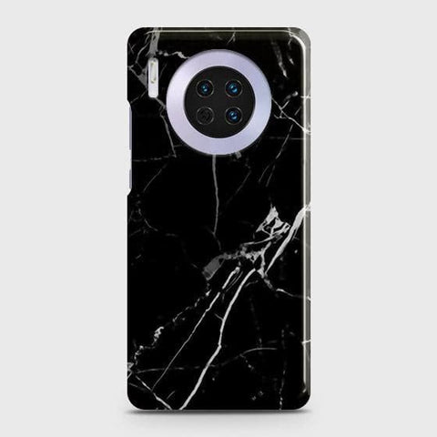 Huawei Mate 30Cover - Black Modern Classic Marble Printed Hard Case with Life Time Colors Guarantee