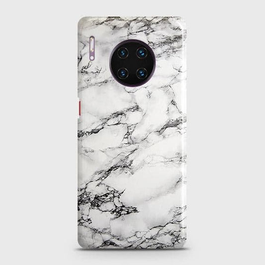 Huawei Mate 30 Pro Cover - Matte Finish - Trendy Mysterious White Marble Printed Hard Case with Life Time Colors Guarantee