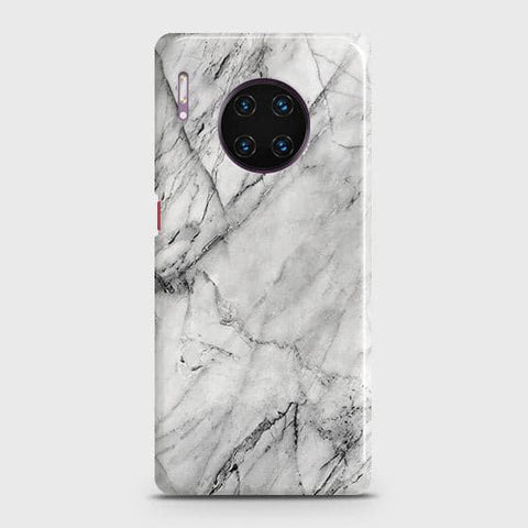 Huawei Mate 30 Pro Cover - Matte Finish - Trendy White Floor Marble Printed Hard Case with Life Time Colors Guarantee