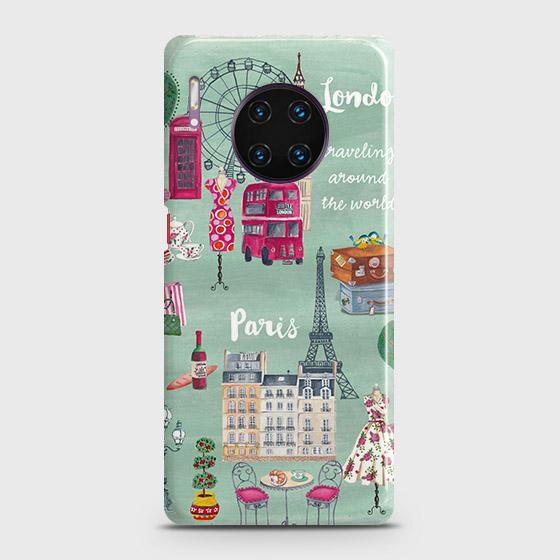 Huawei Mate 30 Pro Cover - Matte Finish - London, Paris, New York ModernPrinted Hard Case with Life Time Colors Guarantee