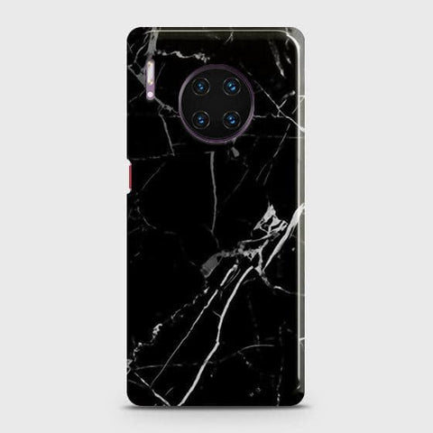 Huawei Mate 30 Pro Cover - Black Modern Classic Marble Printed Hard Case with Life Time Colors Guarantee
