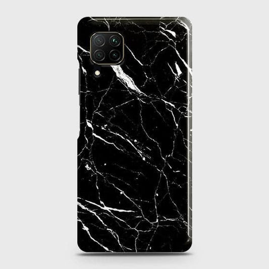 Huawei Nova 6 SE Cover - Trendy Black Marble Printed Hard Case with Life Time Colors Guarantee