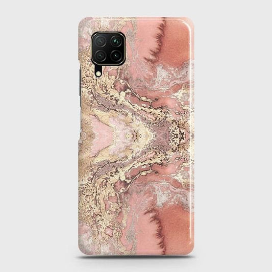 Huawei Nova 6 SE Cover - Trendy Chic Rose Gold Marble Printed Hard Case with Life Time Colors Guarantee