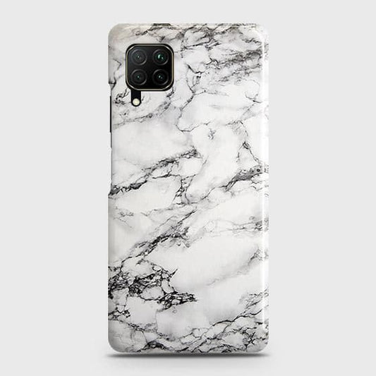 Huawei Nova 6 SE Cover - Matte Finish - Trendy Mysterious White Marble Printed Hard Case with Life Time Colors Guarantee