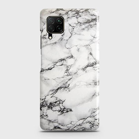 Huawei Nova 6 SE Cover - Matte Finish - Trendy Mysterious White Marble Printed Hard Case with Life Time Colors Guarantee