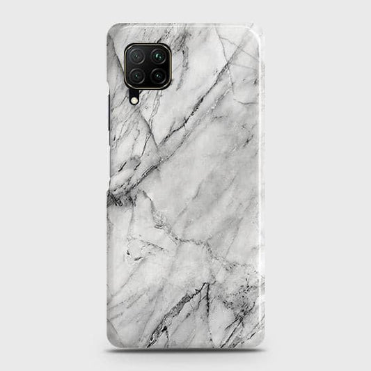 Huawei Nova 6 SE Cover - Matte Finish - Trendy White Marble Printed Hard Case with Life Time Colors Guarantee