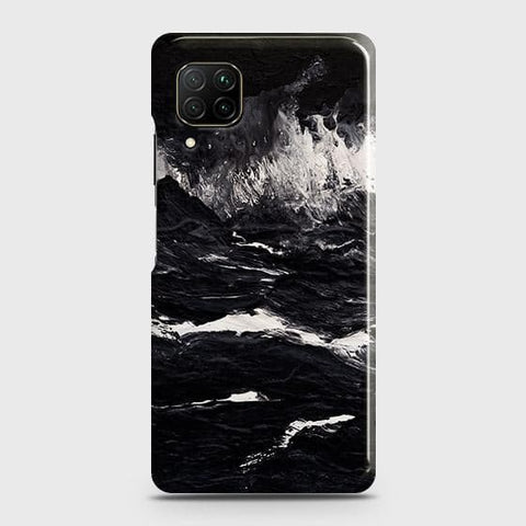 Huawei Nova 7i Cover - Black Ocean Marble Trendy Printed Hard Case with Life Time Colors Guarantee B84
