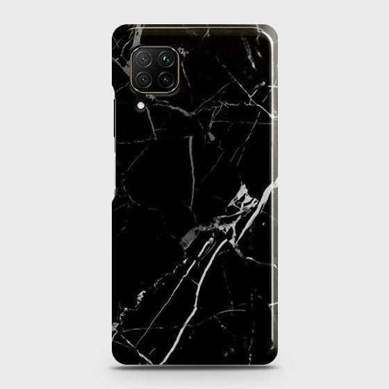 Huawei Nova 6 SE Cover - Black Modern Classic Marble Printed Hard Case with Life Time Colors Guarantee