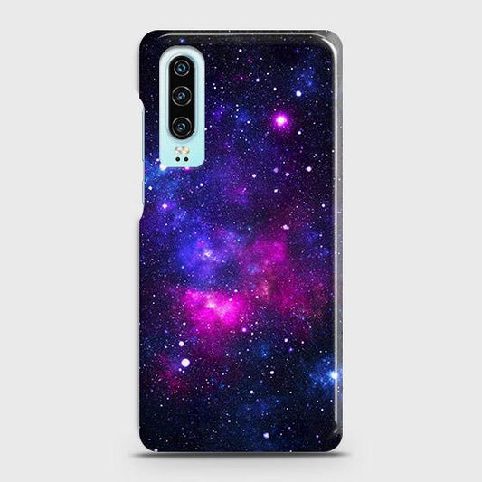 Huawei P30 Cover - Dark Galaxy Stars Modern Printed Hard Case with Life Time Colors Guarantee