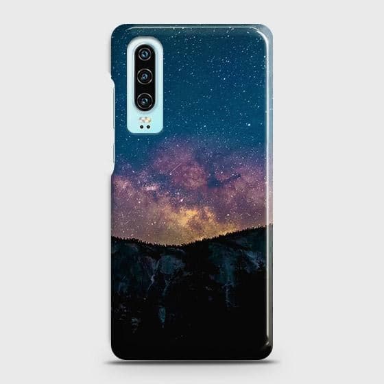 Huawei P30 Cover - Matte Finish - Embrace Dark Galaxy  Trendy Printed Hard Case with Life Time Colors Guarantee