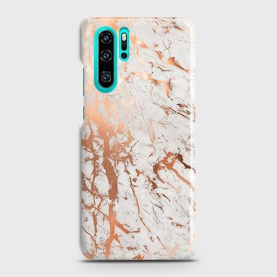 Huawei P30 Pro Cover - In Chic Rose Gold Chrome Style Printed Hard Case with Life Time Colors Guarantee