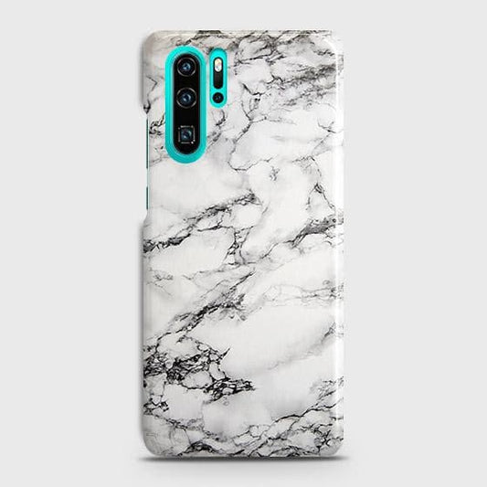 Huawei P30 Pro Cover - Matte Finish - Trendy Mysterious White Marble Printed Hard Case with Life Time Colors Guarantee