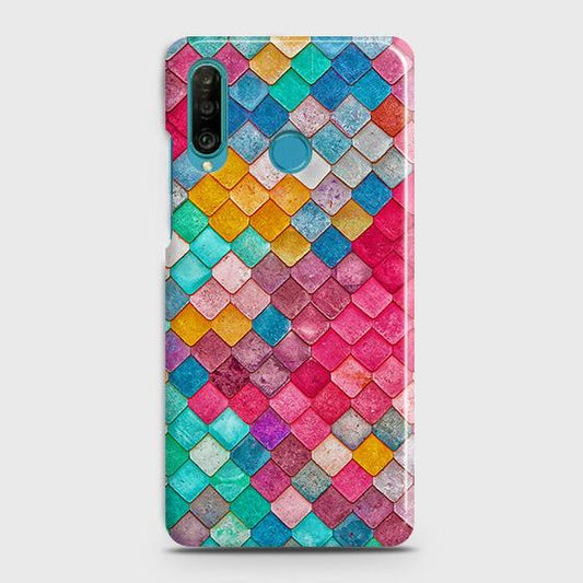 Huawei P30 lite Cover - Chic Colorful Mermaid Printed Hard Case with Life Time Colors Guarantee