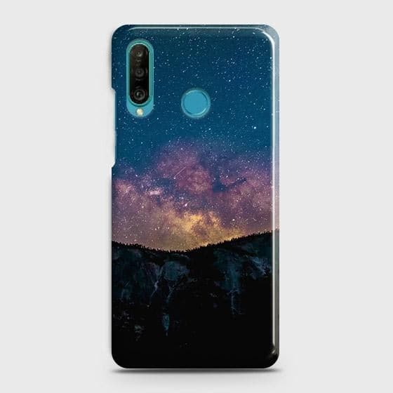 Huawei P30 lite Cover - Matte Finish - Embrace Dark Galaxy  Trendy Printed Hard Case with Life Time Colors Guarantee