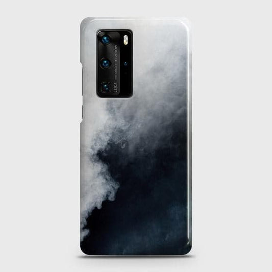Huawei P40 Pro Plus Cover - Matte Finish - Trendy Misty White and Black Marble Printed Hard Case with Life Time Colors Guarantee