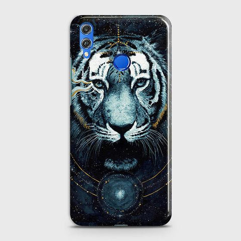 Huawei P smart 2019 Cover - Vintage Galaxy Tiger Printed Hard Case with Life Time Colors Guarantee