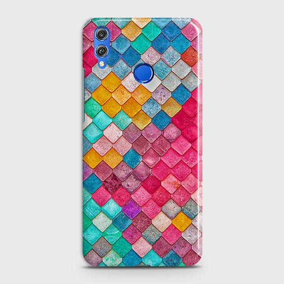 Huawei P smart 2019 Cover - Chic Colorful Mermaid Printed Hard Case with Life Time Colors Guarantee