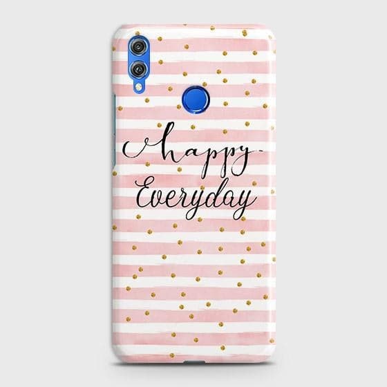 Huawei P smart 2019 Cover - Trendy Happy Everyday Printed Hard Case with Life Time Colors Guarantee