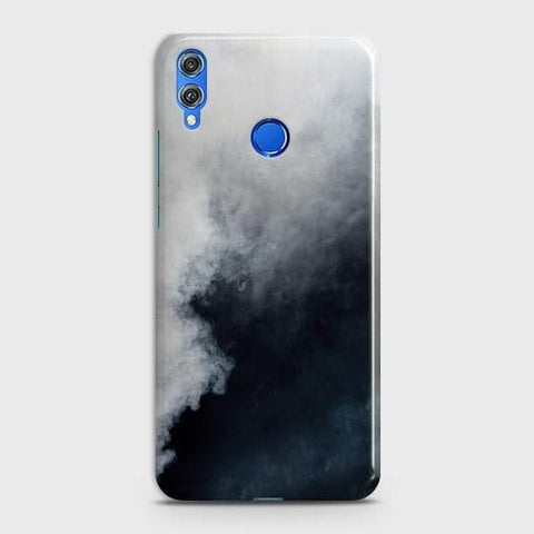 Huawei P smart 2019 Cover - Matte Finish - Trendy Misty White and Black Marble Printed Hard Case with Life Time Colors Guarantee