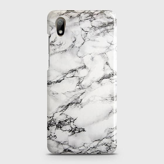 Huawei Y5 2019 Cover - Matte Finish - Trendy Mysterious White Marble Printed Hard Case with Life Time Colors Guarantee