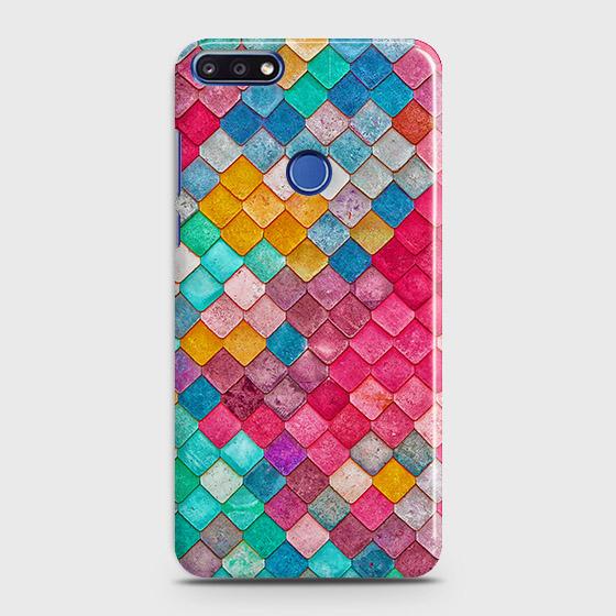 Huawei Y6 Prime 2018 / Honor 7ACover - Chic Colorful Mermaid Printed Hard Case with Life Time Colors Guarantee