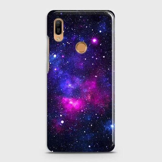 Huawei Y6 Prime 2019 Cover - Dark Galaxy Stars Modern Printed Hard Case with Life Time Colors Guarantee
