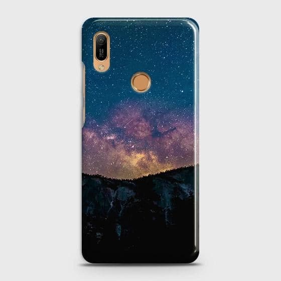 Huawei Y6s 2019 Cover - Matte Finish - Embrace Dark Galaxy  Trendy Printed Hard Case with Life Time Colors Guarantee