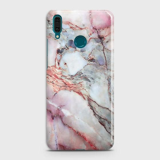 Huawei Y7 Prime 2019 Cover - Violet Sky Marble Trendy Printed Hard Case with Life Time Colors Guarantee