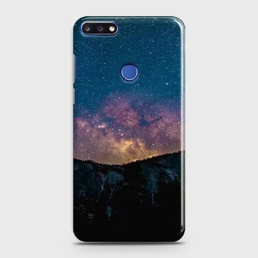 Huawei Y7 Prime 2018 / Y7 2018 Cover - Matte Finish - Embrace Dark Galaxy  Trendy Printed Hard Case with Life Time Colors Guarantee