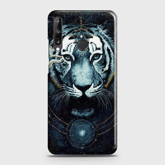 Huawei Y7p Cover - Vintage Galaxy Tiger Printed Hard Case with Life Time Colors Guarantee