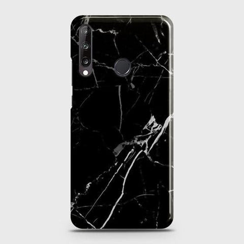 Huawei Y7p Cover - Black Modern Classic Marble Printed Hard Case with Life Time Colors Guarantee