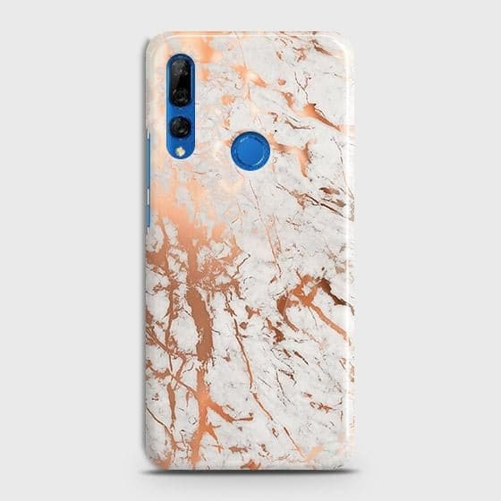 Huawei Y9 Prime 2019 Cover - In Chic Rose Gold Chrome Style Printed Hard Case with Life Time Colors Guarantee