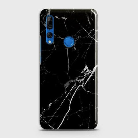 Huawei Y9 Prime 2019 Cover - Black Modern Classic Marble Printed Hard Case with Life Time Colors Guarantee