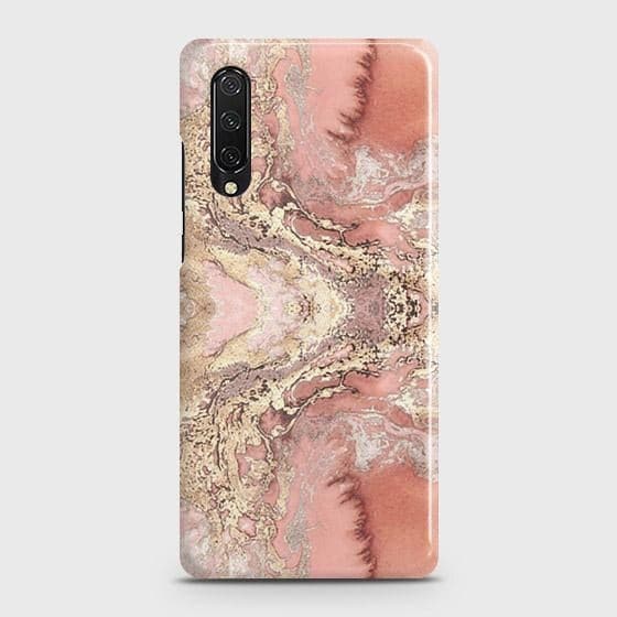 Huawei Y9s Cover - Trendy Chic Rose Gold Marble Printed Hard Case with Life Time Colors Guarantee