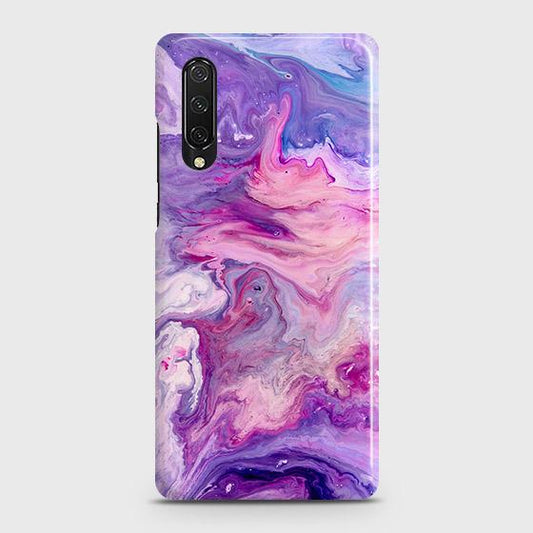 Honor 9X Pro Cover - Chic Blue Liquid Marble Printed Hard Case with Life Time Colors Guarantee
