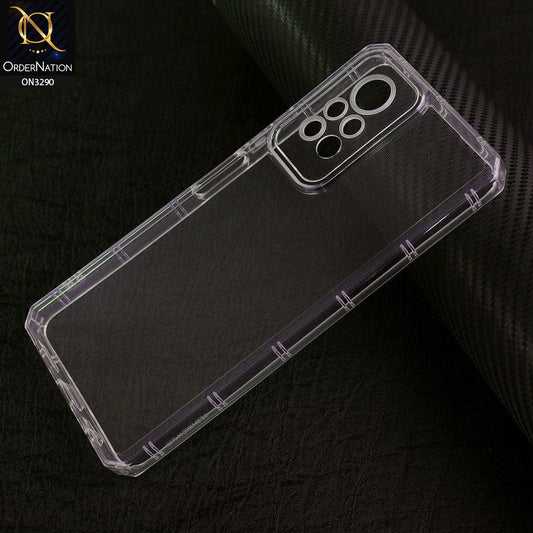 Infinix Note 11 Pro Cover - Four Sided Airbag With Camera Protection Clear Transparent Soft Case