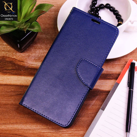 Honor 9x - Blue - Shockproof Leather Magnetic Kickstand Wallet Flipbook With Card Holder Slots Case