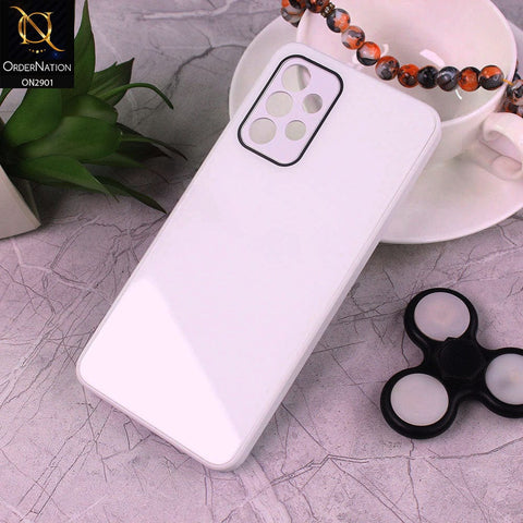Samsung Galaxy A72 Cover - White - New Glossy Shine Soft Borders Camera Protection Back Case