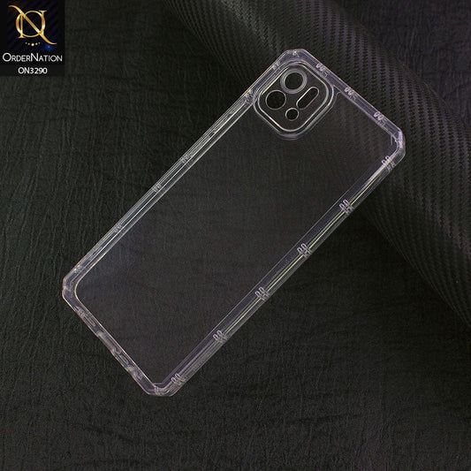 Oppo A16K Cover - Four Sided Airbag With Camera Protection Clear Transparent Soft Case