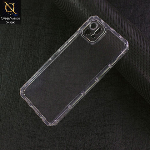 Oppo A16K Cover - Four Sided Airbag With Camera Protection Clear Transparent Soft Case