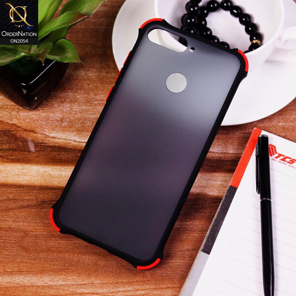 Huawei Y6 Prime 2018 / Honor 7A Cover - Black - Translucent Matte Shockproof Case